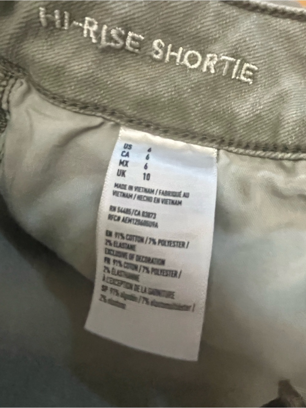 American Eagle Outfitters Rolled Hem Denim Shorts - Sage - Picture 5 of 5